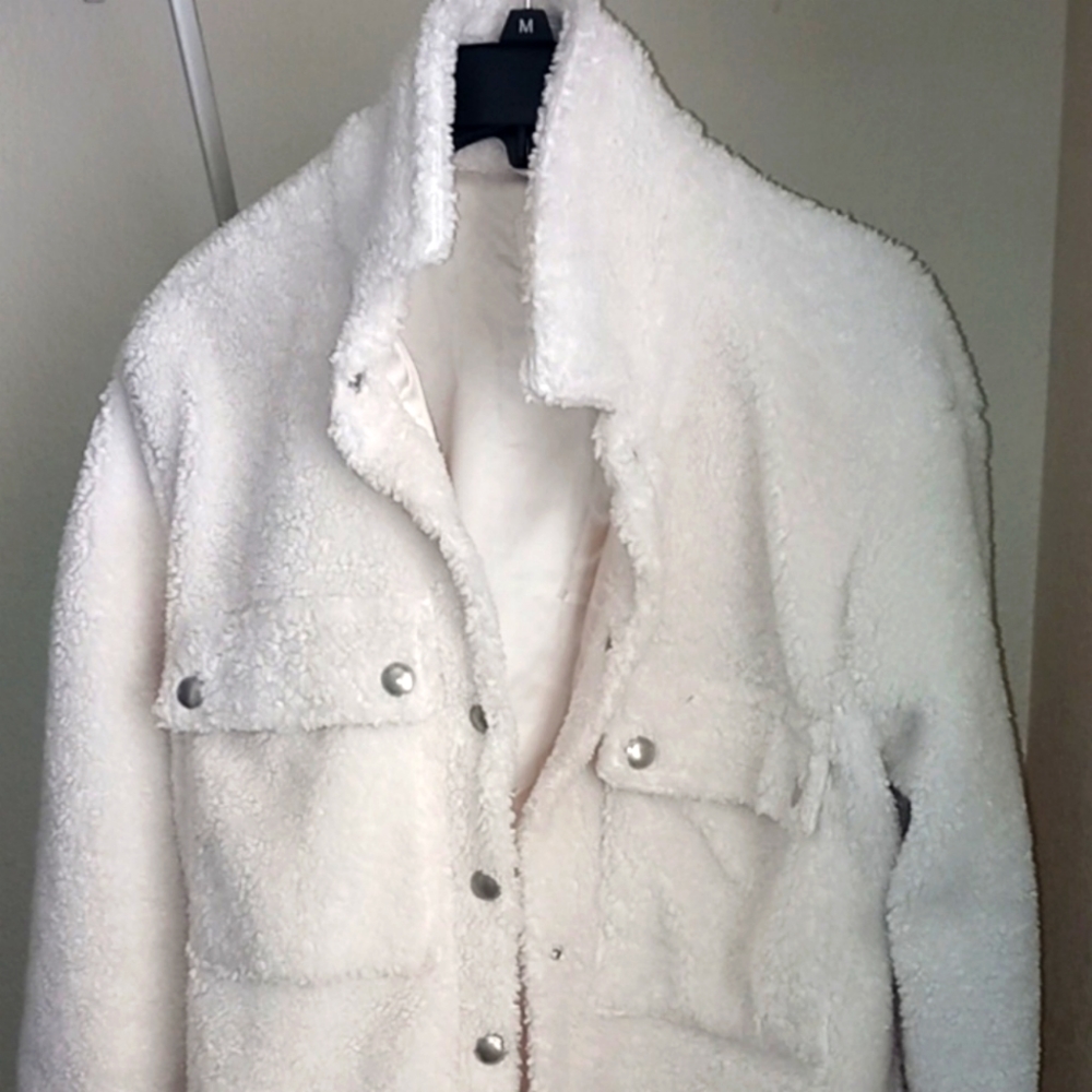 Comfy wool button up jacket